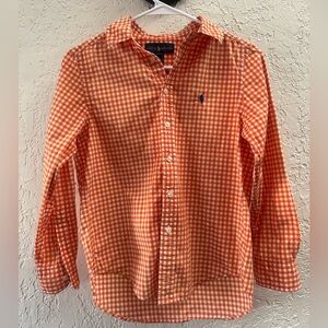 Ralph Lauren Kids Orange Gingham Shirt